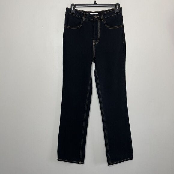 A.L.C. Jeans Womens 2 Dark Wash Straight Leg NEW 100% Cotton Denim High Rise - Picture 1 of 11